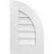 Ekena Millwork Quarter Round Top Right Surface Mount PVC Gable Vent w/ 3-1/2"W x 1"P Standard Frame, 14"W x 22"H GVPQR14X2201SN - alternate 1